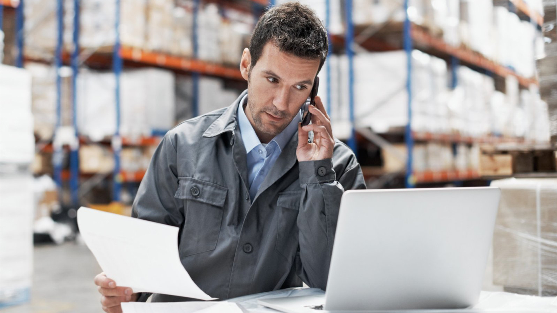 Service personnel on the phone