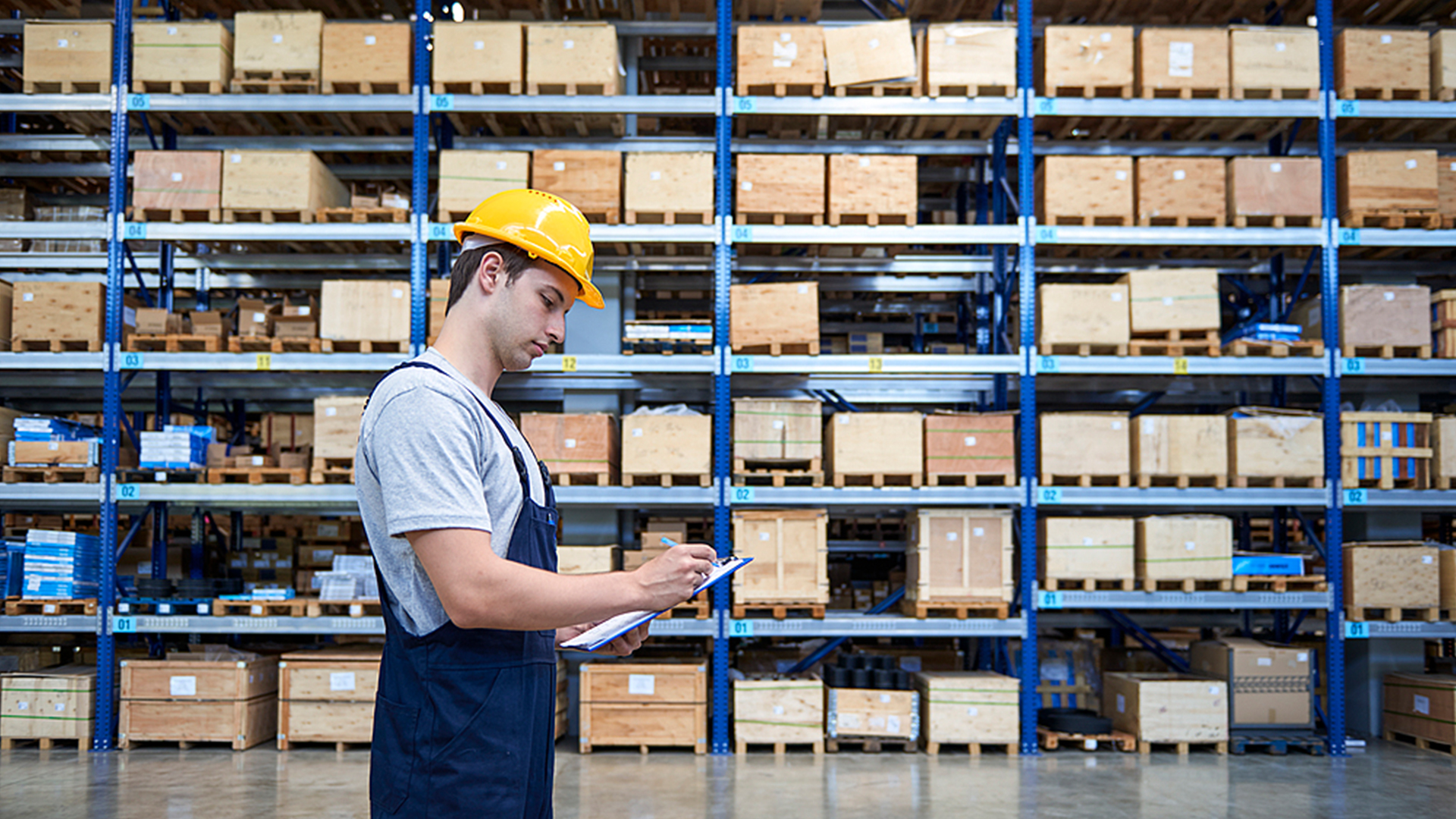View through a glass roof of a Jac forklift